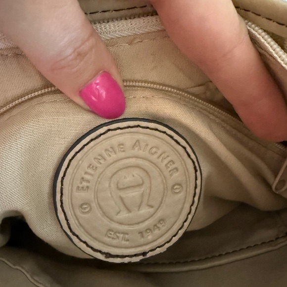Beige Etienne Aigner Shoulder Bag - Picture 3 of 5